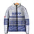 Personalised HRPP Samoa Siapo Padded Jacket Teuila Flowers Samoan Pattern - Polynesian Pride