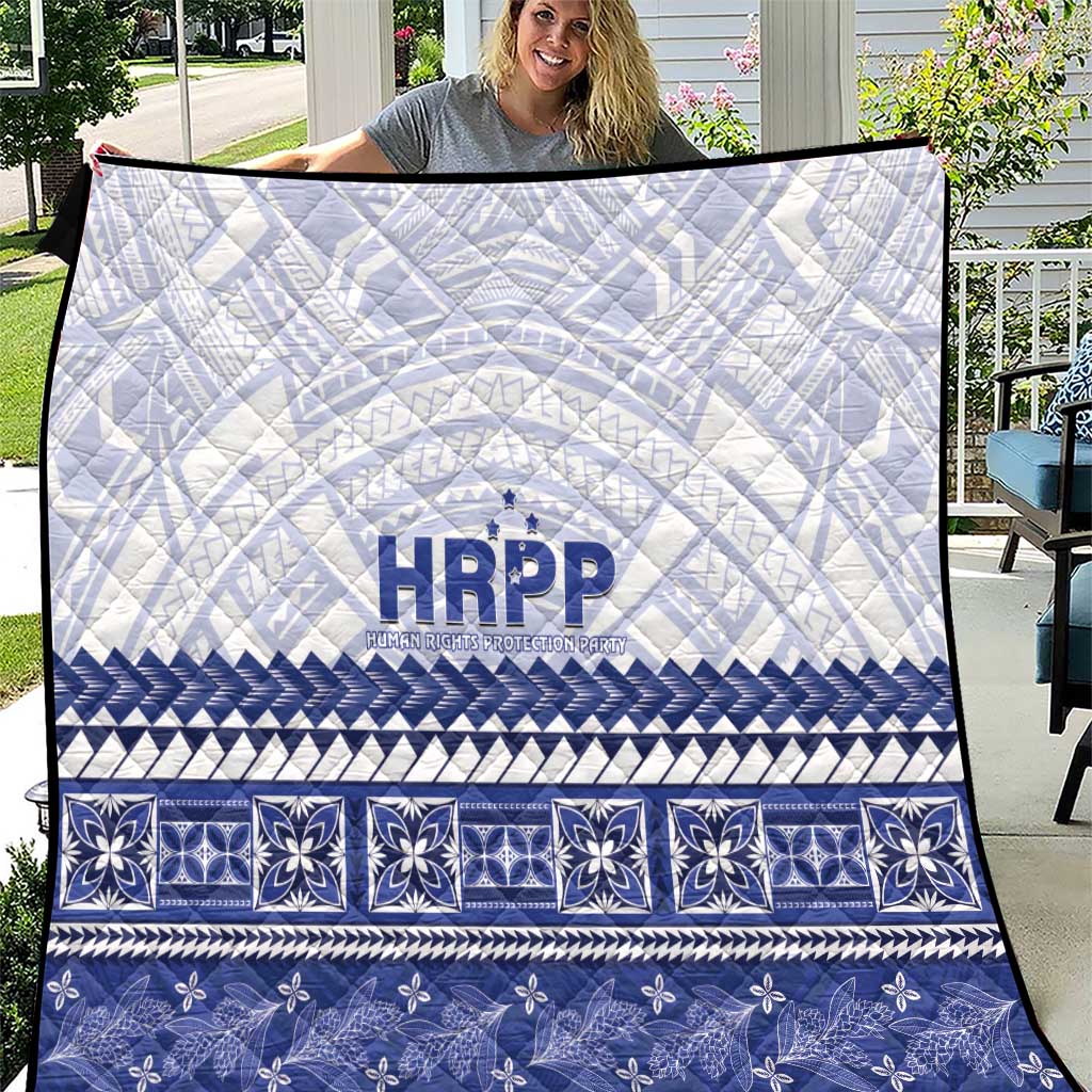 HRPP Samoa Siapo Quilt Teuila Flowers Samoan Pattern LT14 White - Polynesian Pride