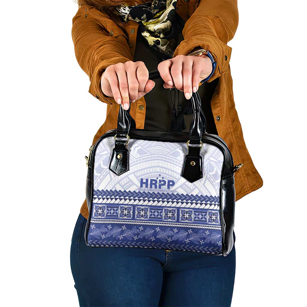 HRPP Samoa Siapo Shoulder Handbag Teuila Flowers Samoan Pattern LT14 One Size White - Polynesian Pride