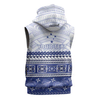 Personalised HRPP Samoa Siapo Sleeveless Hoodie Teuila Flowers Samoan Pattern LT14 - Polynesian Pride