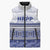 Personalised HRPP Samoa Siapo Sleeveless Puffer Jacket Teuila Flowers Samoan Pattern - Polynesian Pride
