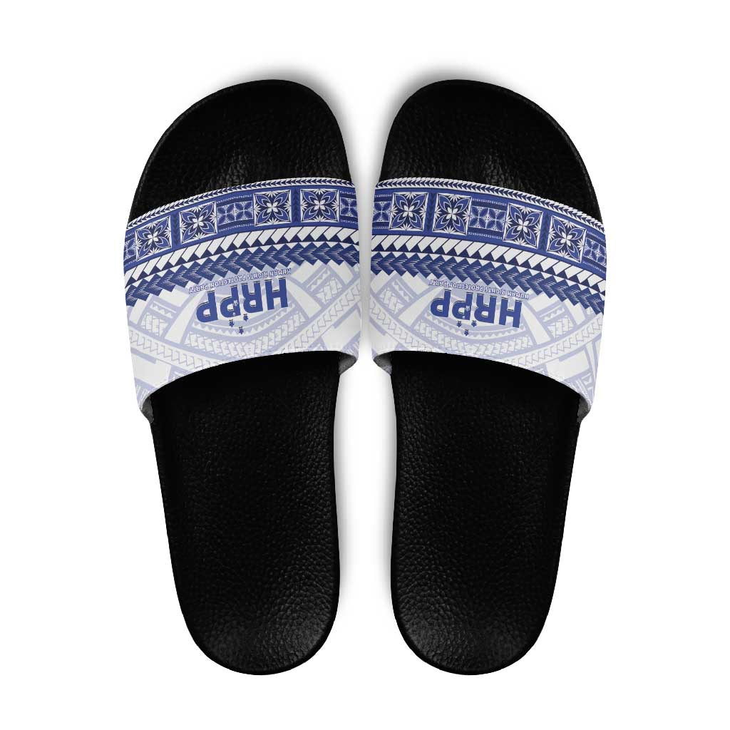 HRPP Samoa Siapo Slide Sandals Teuila Flowers Samoan Pattern - Polynesian Pride