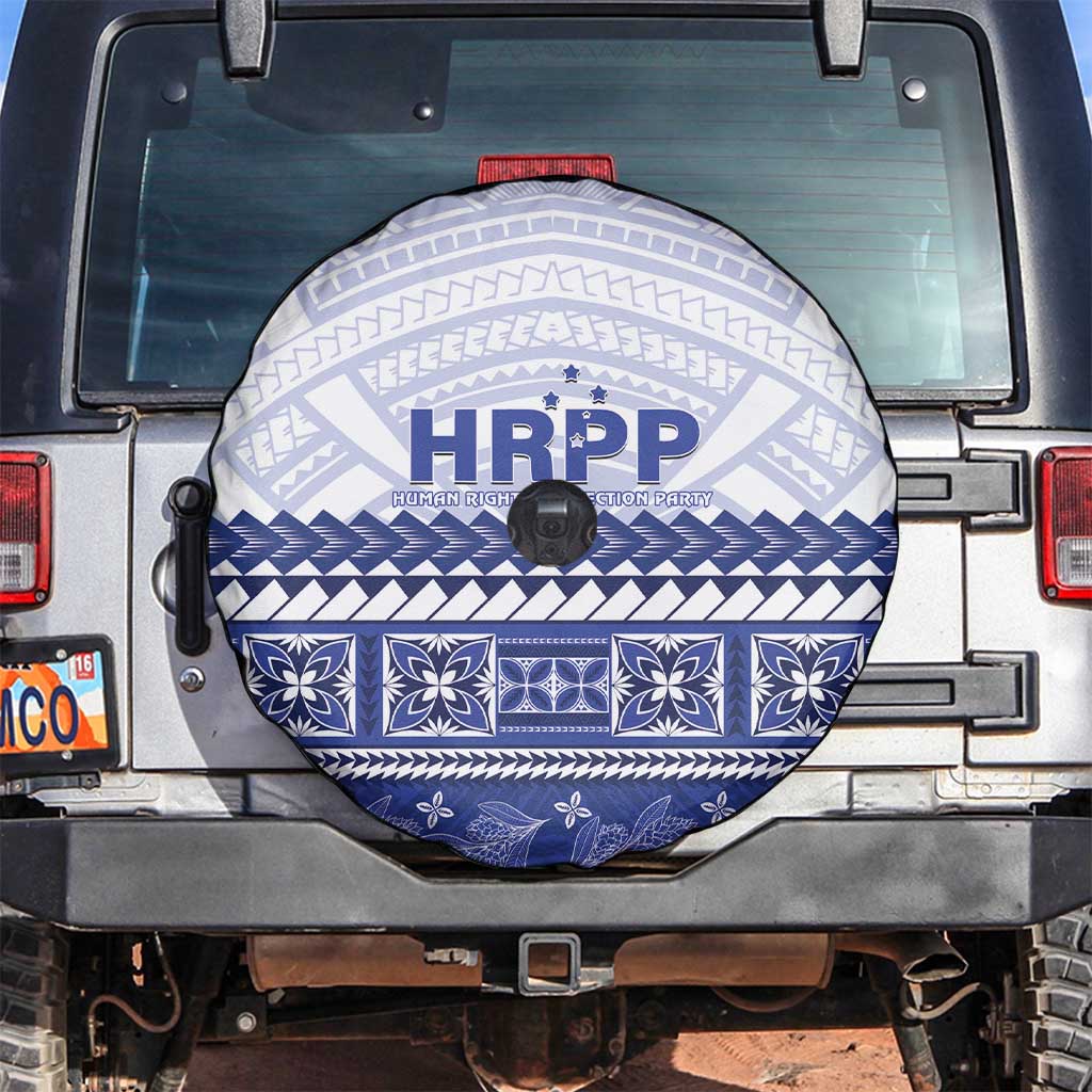 HRPP Samoa Siapo Spare Tire Cover Teuila Flowers Samoan Pattern LT14 White - Polynesian Pride