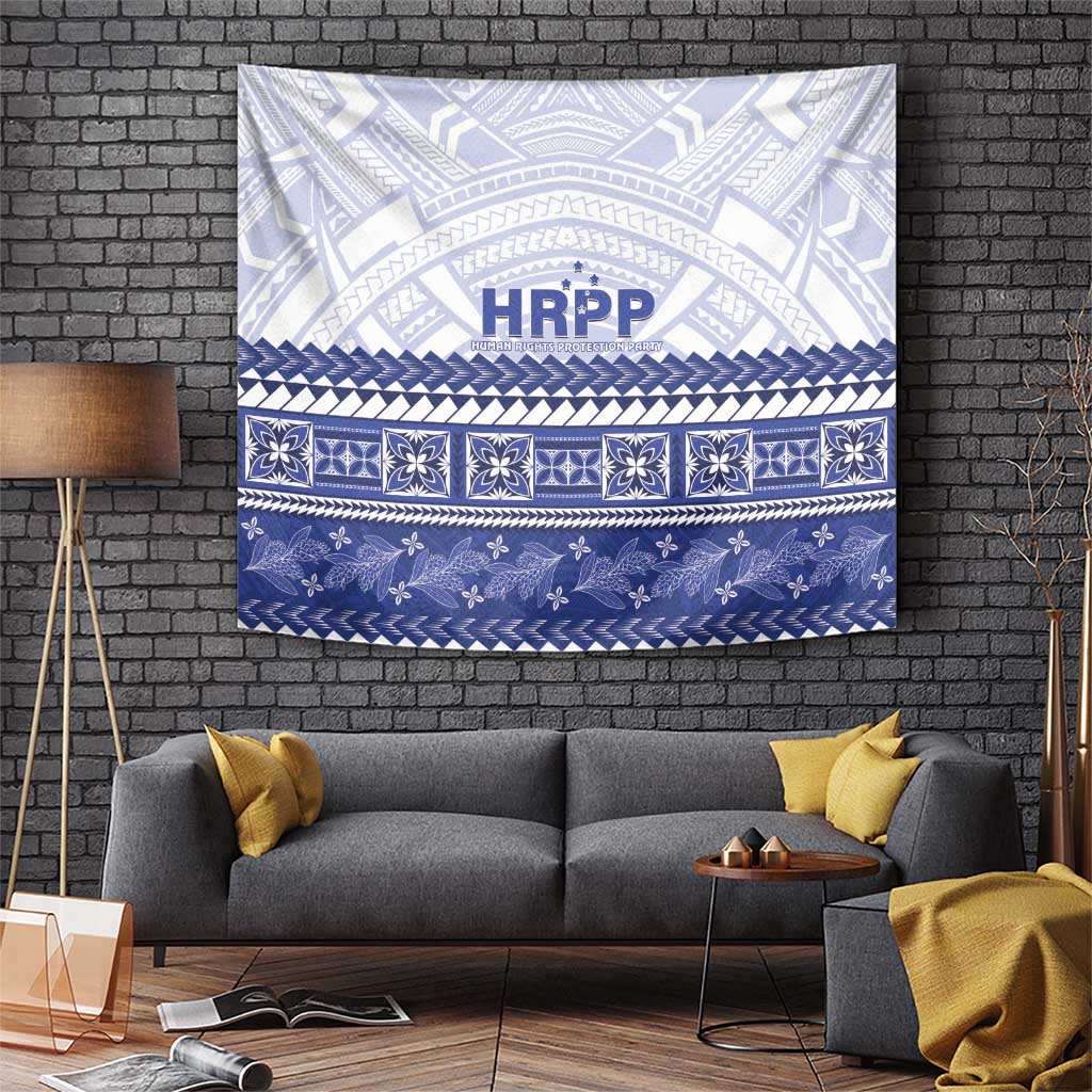 HRPP Samoa Siapo Tapestry Teuila Flowers Samoan Pattern LT14 White - Polynesian Pride