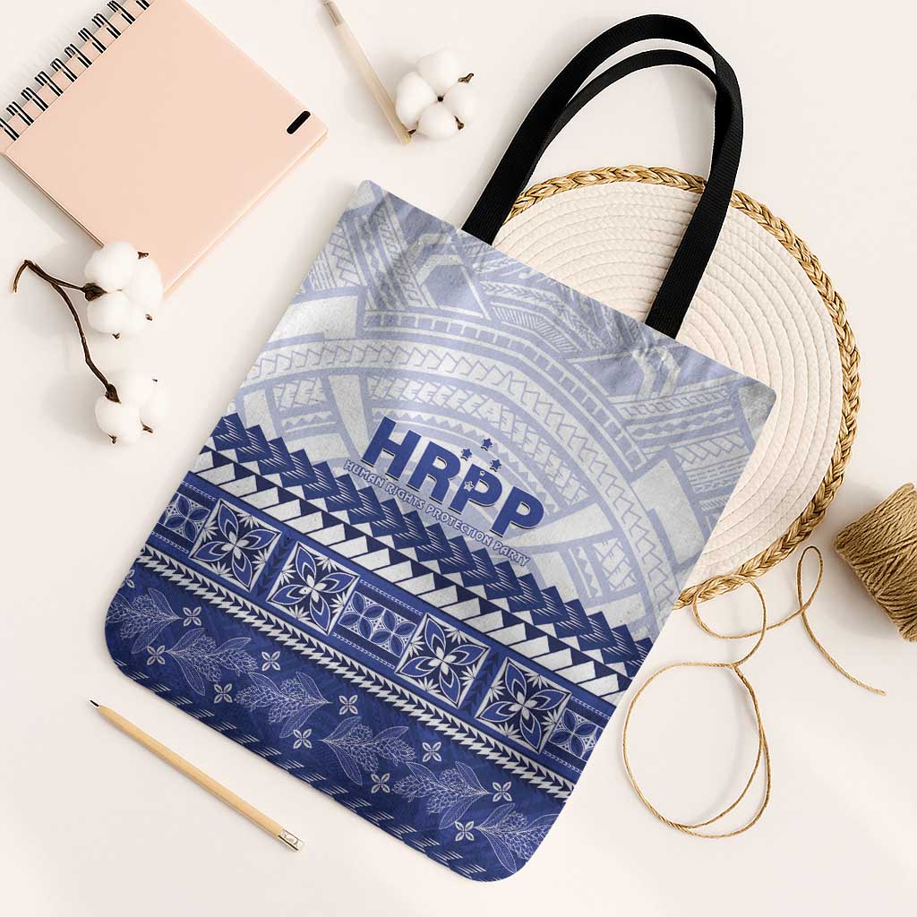 HRPP Samoa Siapo Tote Bag Teuila Flowers Samoan Pattern LT14 Black Strap One Size White - Polynesian Pride