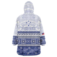Personalised HRPP Samoa Siapo Wearable Blanket Hoodie Teuila Flowers Samoan Pattern - Polynesian Pride