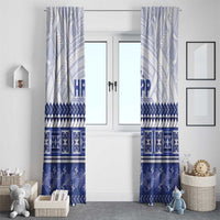 HRPP Samoa Siapo Window Curtain Teuila Flowers Samoan Pattern - Polynesian Pride