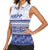 Personalised HRPP Samoa Siapo Women Sleeveless Polo Shirt Teuila Flowers Samoan Pattern - Polynesian Pride