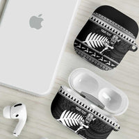 New Zealand Christmas Rugby Personalised AirPods Case Meri Kirihimete All Black Maori - Polynesian Pride