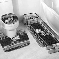 New Zealand Christmas Rugby Personalised Bathroom Set Meri Kirihimete All Black Maori - Polynesian Pride