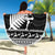 New Zealand Christmas Rugby Personalised Beach Blanket Meri Kirihimete All Black Maori - Polynesian Pride