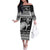 New Zealand Christmas Rugby Personalised Family Matching Off The Shoulder Long Sleeve Dress and Hawaiian Shirt Meri Kirihimete All Black Maori - Polynesian Pride