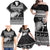 New Zealand Christmas Rugby Personalised Family Matching Off Shoulder Maxi Dress and Hawaiian Shirt Meri Kirihimete All Black Maori - Polynesian Pride