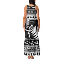 New Zealand Christmas Rugby Personalised Family Matching Tank Maxi Dress and Hawaiian Shirt Meri Kirihimete All Black Maori - Polynesian Pride