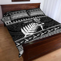 New Zealand Christmas Rugby Personalised Quilt Bed Set Meri Kirihimete All Black Maori - Polynesian Pride