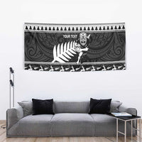 New Zealand Christmas Rugby Personalised Tapestry Meri Kirihimete All Black Maori - Polynesian Pride