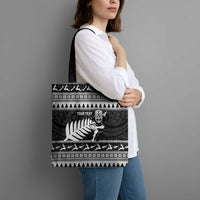 New Zealand Christmas Rugby Personalised Tote Bag Meri Kirihimete All Black Maori - Polynesian Pride