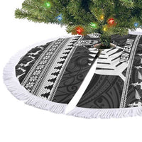 New Zealand Christmas Rugby Tree Skirt Meri Kirihimete All Black Maori - Polynesian Pride