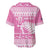 New Zealand Christmas Rugby Personalised Baseball Jersey Meri Kirihimete All Black Maori Pink Version - Polynesian Pride
