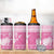 New Zealand Christmas Rugby Personalised 4 in 1 Can Cooler Tumbler Meri Kirihimete All Black Maori Pink Version - Polynesian Pride