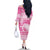 New Zealand Christmas Rugby Personalised Family Matching Off The Shoulder Long Sleeve Dress and Hawaiian Shirt Meri Kirihimete All Black Maori Pink Version - Polynesian Pride