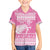 New Zealand Christmas Rugby Personalised Family Matching Off The Shoulder Long Sleeve Dress and Hawaiian Shirt Meri Kirihimete All Black Maori Pink Version - Polynesian Pride