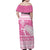 New Zealand Christmas Rugby Personalised Family Matching Off Shoulder Maxi Dress and Hawaiian Shirt Meri Kirihimete All Black Maori Pink Version - Polynesian Pride