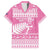 New Zealand Christmas Rugby Personalised Family Matching Summer Maxi Dress and Hawaiian Shirt Meri Kirihimete All Black Maori Pink Version - Polynesian Pride