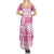 New Zealand Christmas Rugby Personalised Family Matching Summer Maxi Dress and Hawaiian Shirt Meri Kirihimete All Black Maori Pink Version - Polynesian Pride