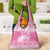 New Zealand Christmas Rugby Personalised Grocery Bag Meri Kirihimete All Black Maori Pink Version - Polynesian Pride
