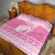 New Zealand Christmas Rugby Personalised Quilt Meri Kirihimete All Black Maori Pink Version - Polynesian Pride