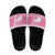 New Zealand Christmas Rugby Personalised Slide Sandals Meri Kirihimete All Black Maori Pink Version - Polynesian Pride