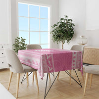 New Zealand Christmas Rugby Personalised Tablecloth Meri Kirihimete All Black Maori Pink Version - Polynesian Pride