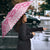 New Zealand Christmas Rugby Personalised Umbrella Meri Kirihimete All Black Maori Pink Version - Polynesian Pride