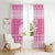 New Zealand Christmas Rugby Personalised Window Curtain Meri Kirihimete All Black Maori Pink Version - Polynesian Pride