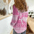 New Zealand Christmas Rugby Personalised Women Casual Shirt Meri Kirihimete All Black Maori Pink Version - Polynesian Pride