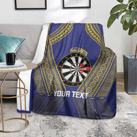 Personalised Niue Darts Blanket Dart Board Hiapo Pattern - Polynesian Pride