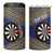 Personalised Niue Darts 4 in 1 Can Cooler Tumbler Dart Board Hiapo Pattern - Polynesian Pride