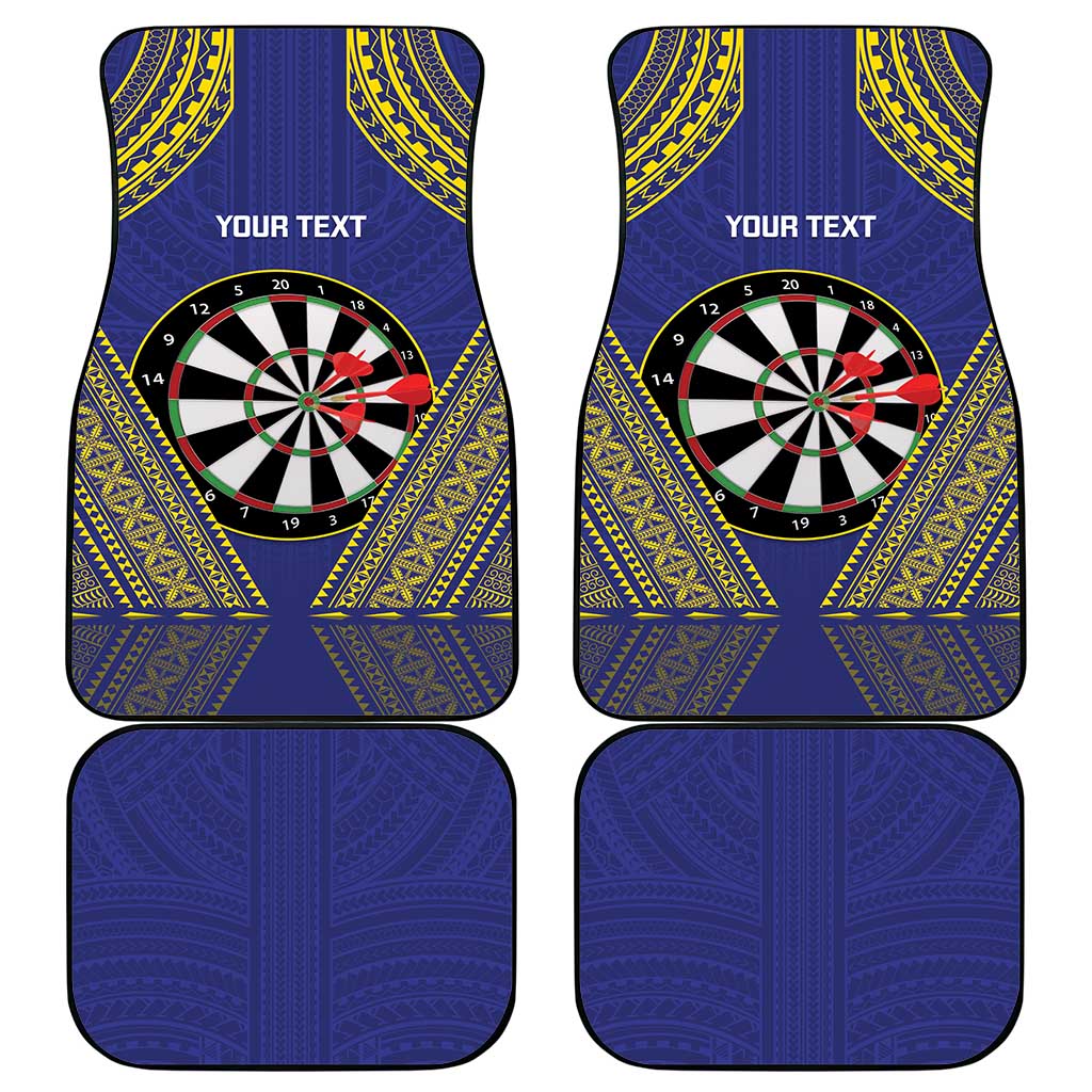 Personalised Niue Darts Car Mats Dart Board Hiapo Pattern - Polynesian Pride