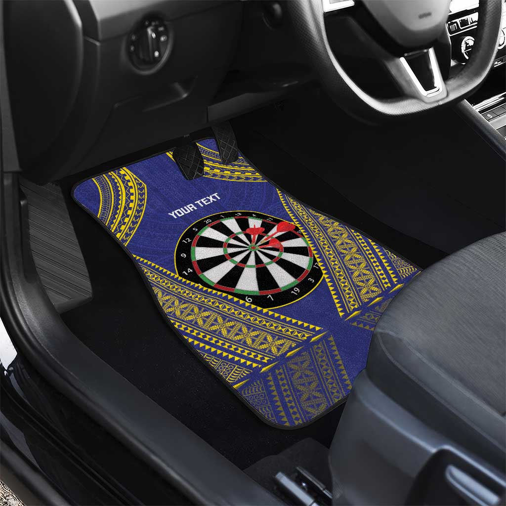 Personalised Niue Darts Car Mats Dart Board Hiapo Pattern - Polynesian Pride