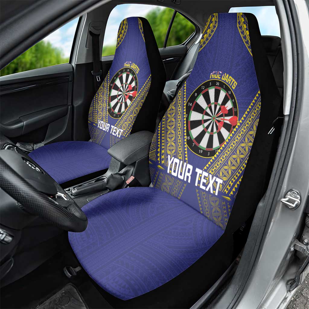 Personalised Niue Darts Car Seat Cover Dart Board Hiapo Pattern - Polynesian Pride