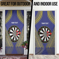 Personalised Niue Darts Door Cover Dart Board Hiapo Pattern - Polynesian Pride