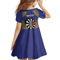 Personalised Niue Darts Family Matching Off Shoulder Maxi Dress and Hawaiian Shirt Dart Board Hiapo Pattern - Polynesian Pride