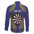 Personalised Niue Darts Family Matching Short Sleeve Bodycon Dress and Hawaiian Shirt Dart Board Hiapo Pattern - Polynesian Pride