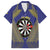 Personalised Niue Darts Family Matching Summer Maxi Dress and Hawaiian Shirt Dart Board Hiapo Pattern - Polynesian Pride