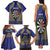 Personalised Niue Darts Family Matching Tank Maxi Dress and Hawaiian Shirt Dart Board Hiapo Pattern - Polynesian Pride