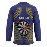 Personalised Niue Darts Hockey Jersey Dart Board Hiapo Pattern - Polynesian Pride