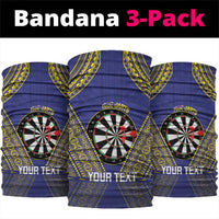 Personalised Niue Darts Neck Gaiter Dart Board Hiapo Pattern - Polynesian Pride