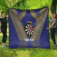 Personalised Niue Darts Quilt Dart Board Hiapo Pattern - Polynesian Pride