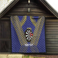Personalised Niue Darts Quilt Dart Board Hiapo Pattern - Polynesian Pride